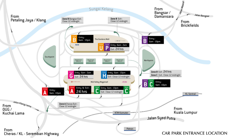 Mid Valley Megamall (Midvalley) Parking Rate | Malaysia Parking Rate ...