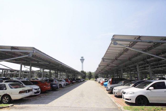 Parking lots at Long Term Car Park (LCP) near Malaysia Airport Training